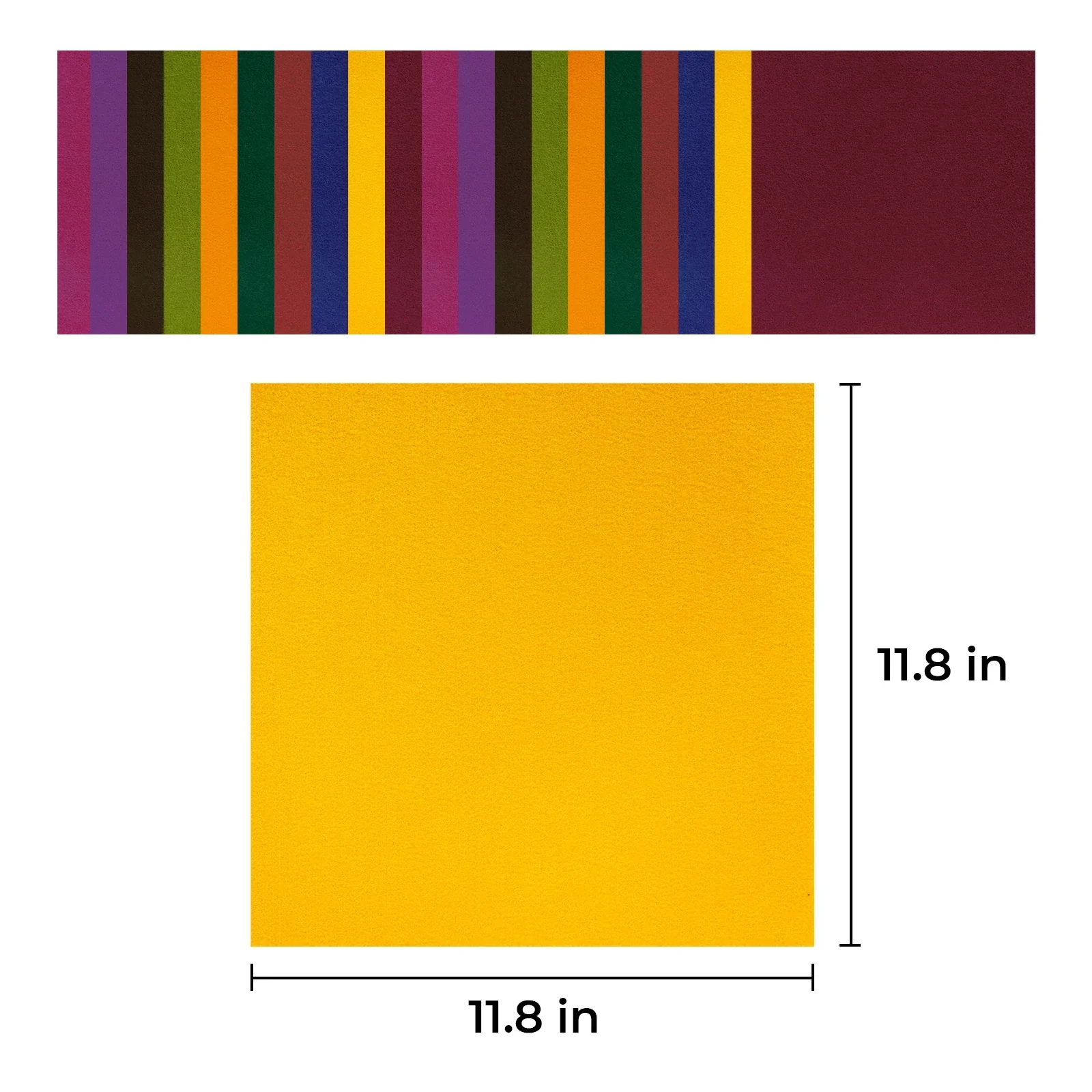 Carrés de feutrine duo 10 couleurs 1 mm (20 pièces) - Image 3