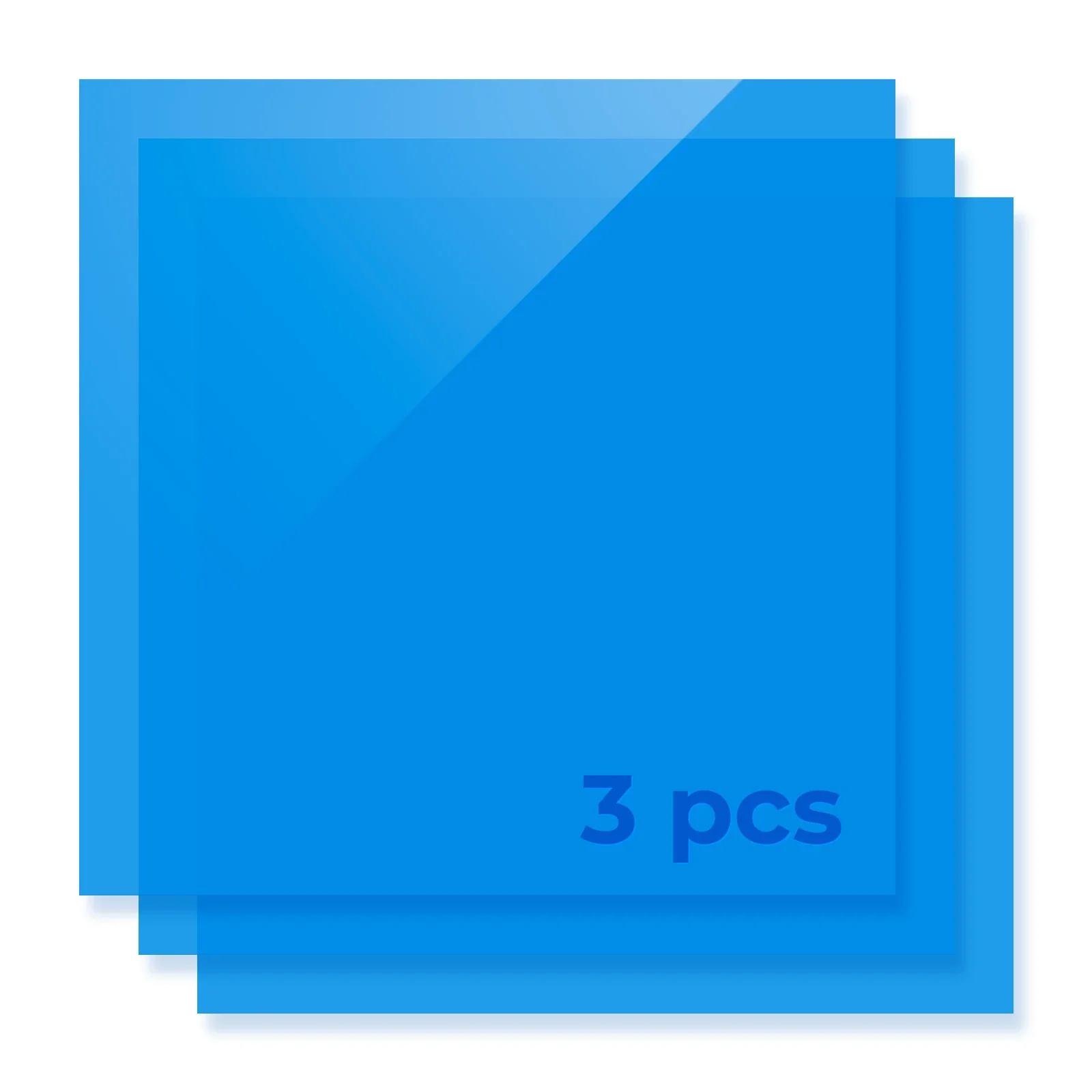 Feuille acrylique translucide brillante bleu cobalt 1/8 (3 pièces) - Image 4