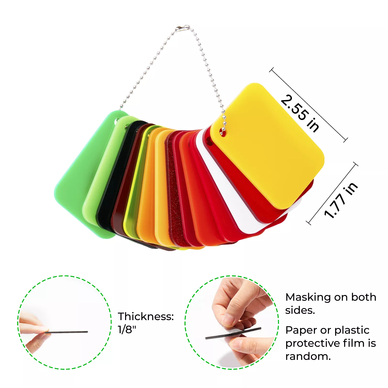 3mm Jeu d’échantillons d’acrylique pour découpe laser à diode (14 pcs) - Image 3