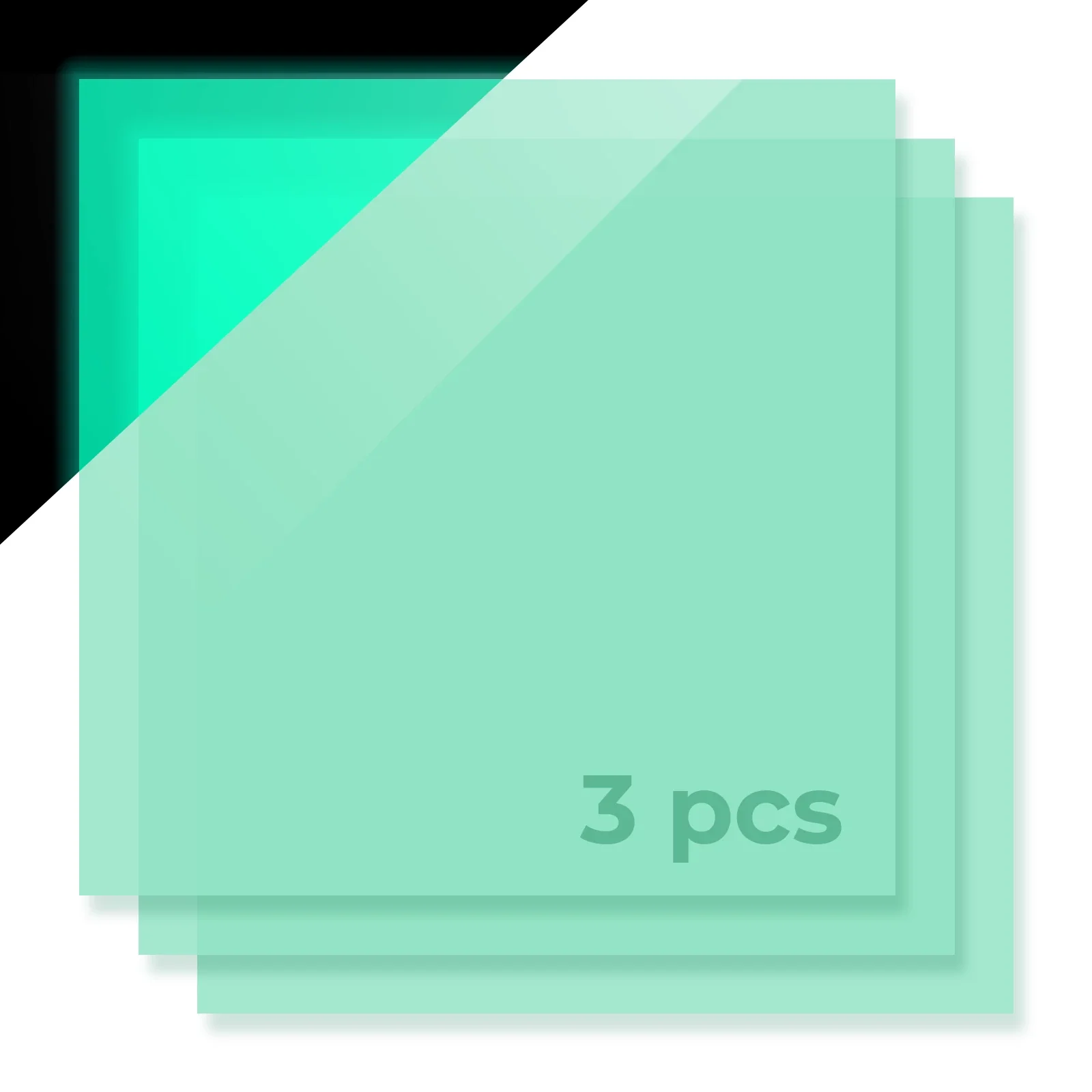 Feuille acrylique vert turquoise phosphorescent 3 mm (3 pièces) - Image 5