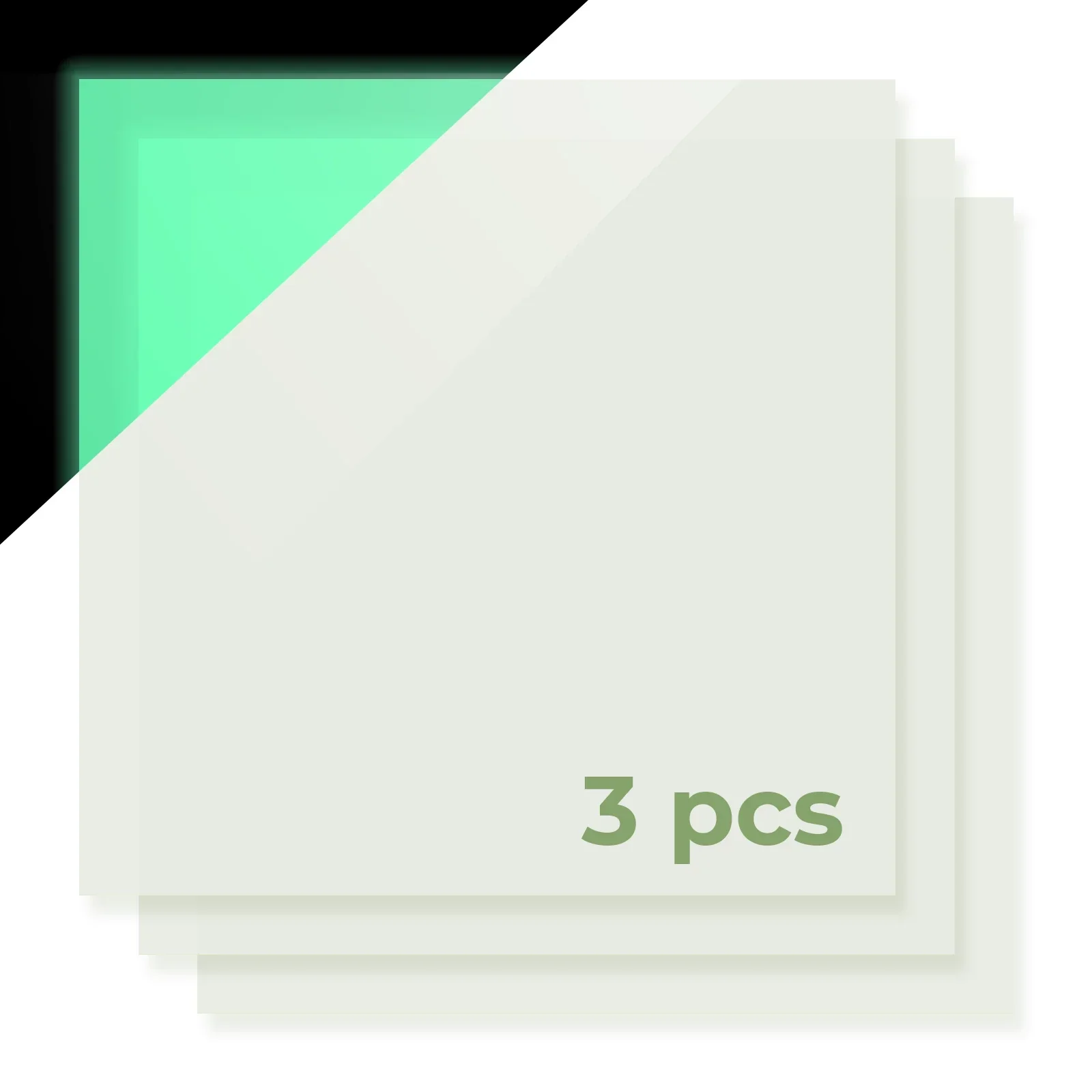 Feuille acrylique vert pâle phosphorescent 3mm (3 pièces) - Image 5