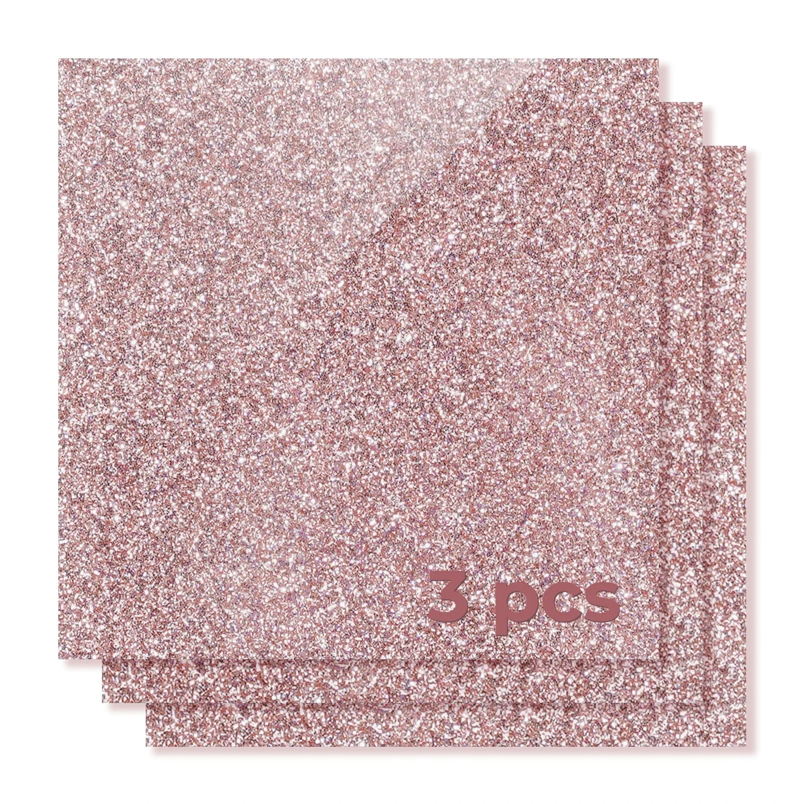 Plaque Acrylique Pailletée Rose Gold (3 mm) – Opaque & Brillant (Lot de 3) - Image 4