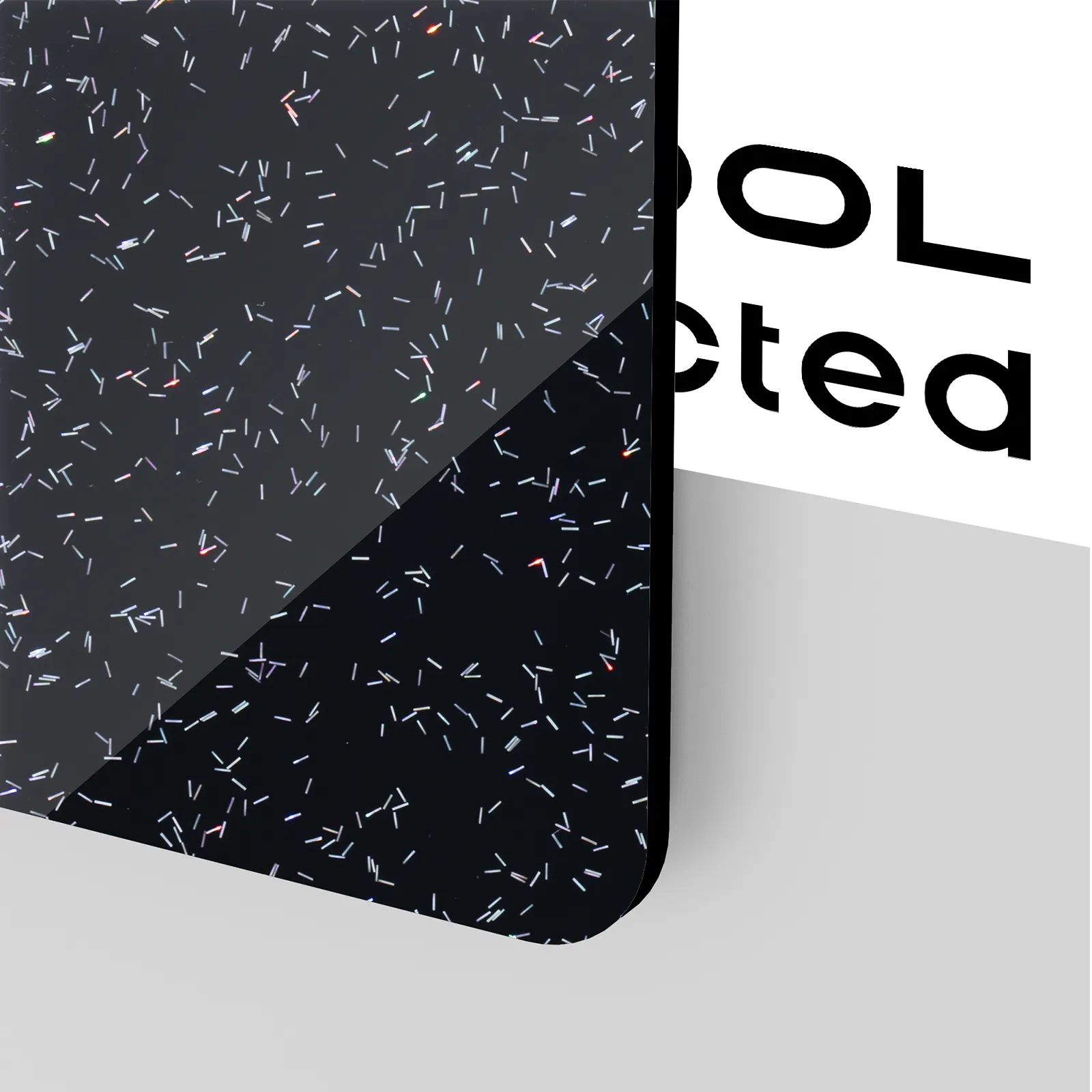 3mm x 30 x 30 cm Plaques acryliques noir pailleté (3 pcs) - Image 5