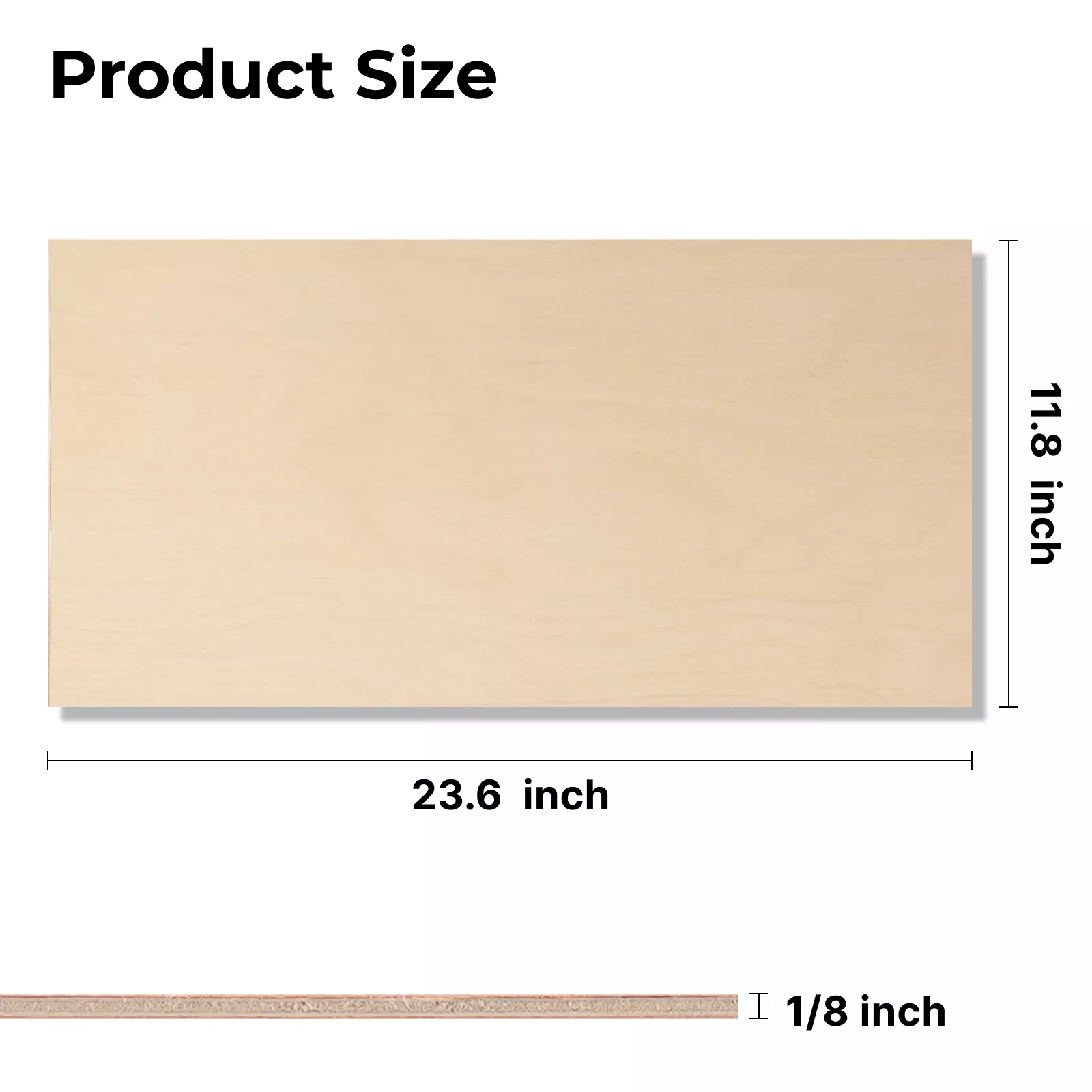 Feuilles de contreplaqué en bouleau 3 mm x 30,5 cm x 61 cm (6 pièces) - Image 3