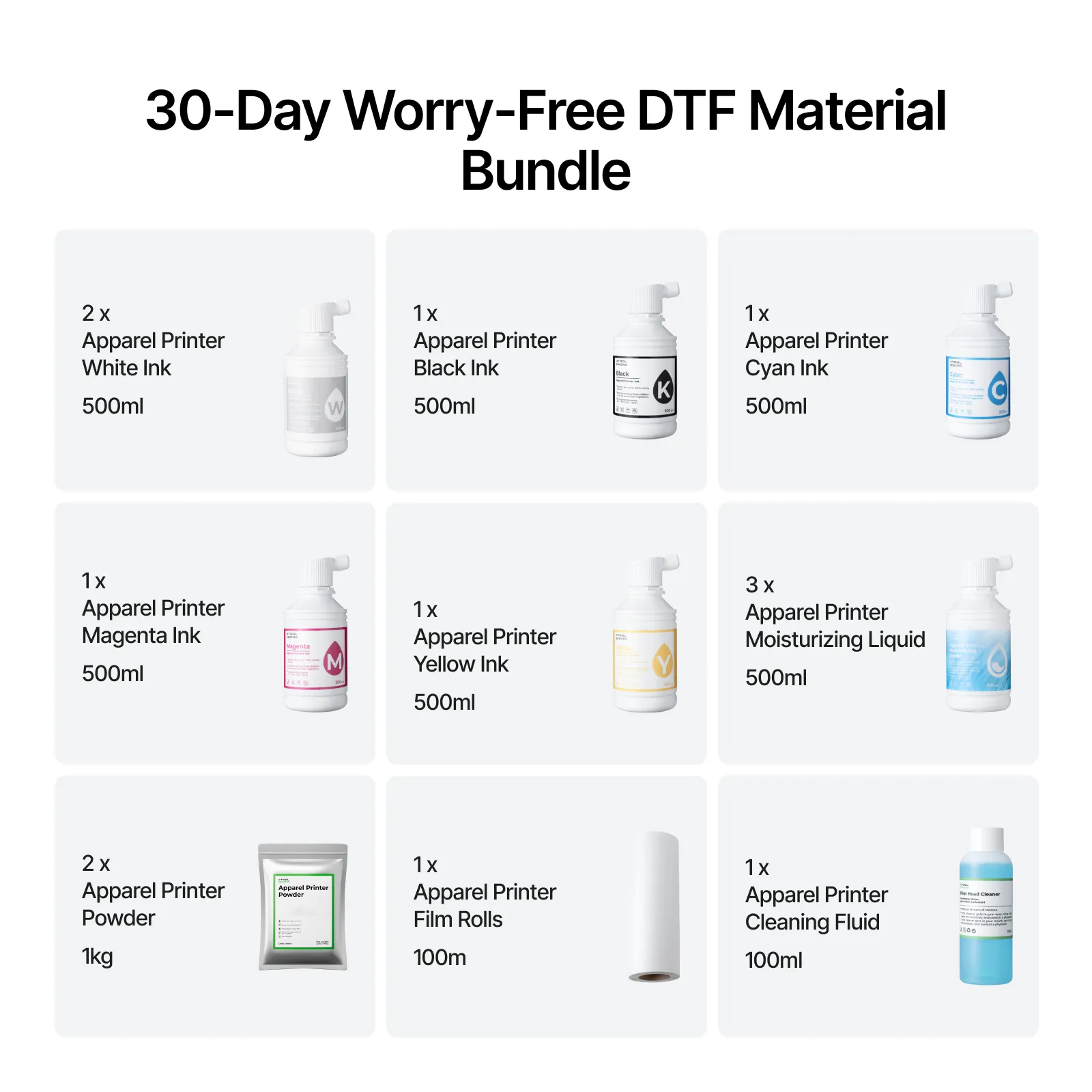 Pack de matériaux DTF sans souci pendant 30 jours - Image 3