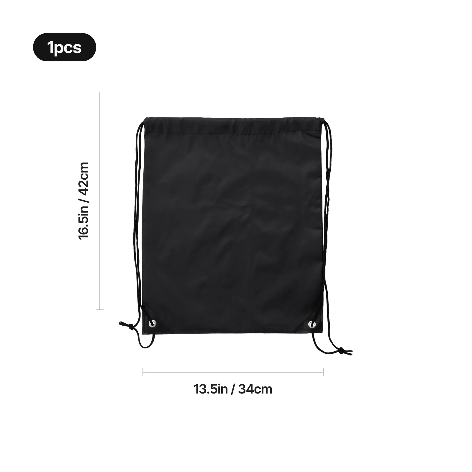 Sac à cordon noir (1 pce) - Image 3