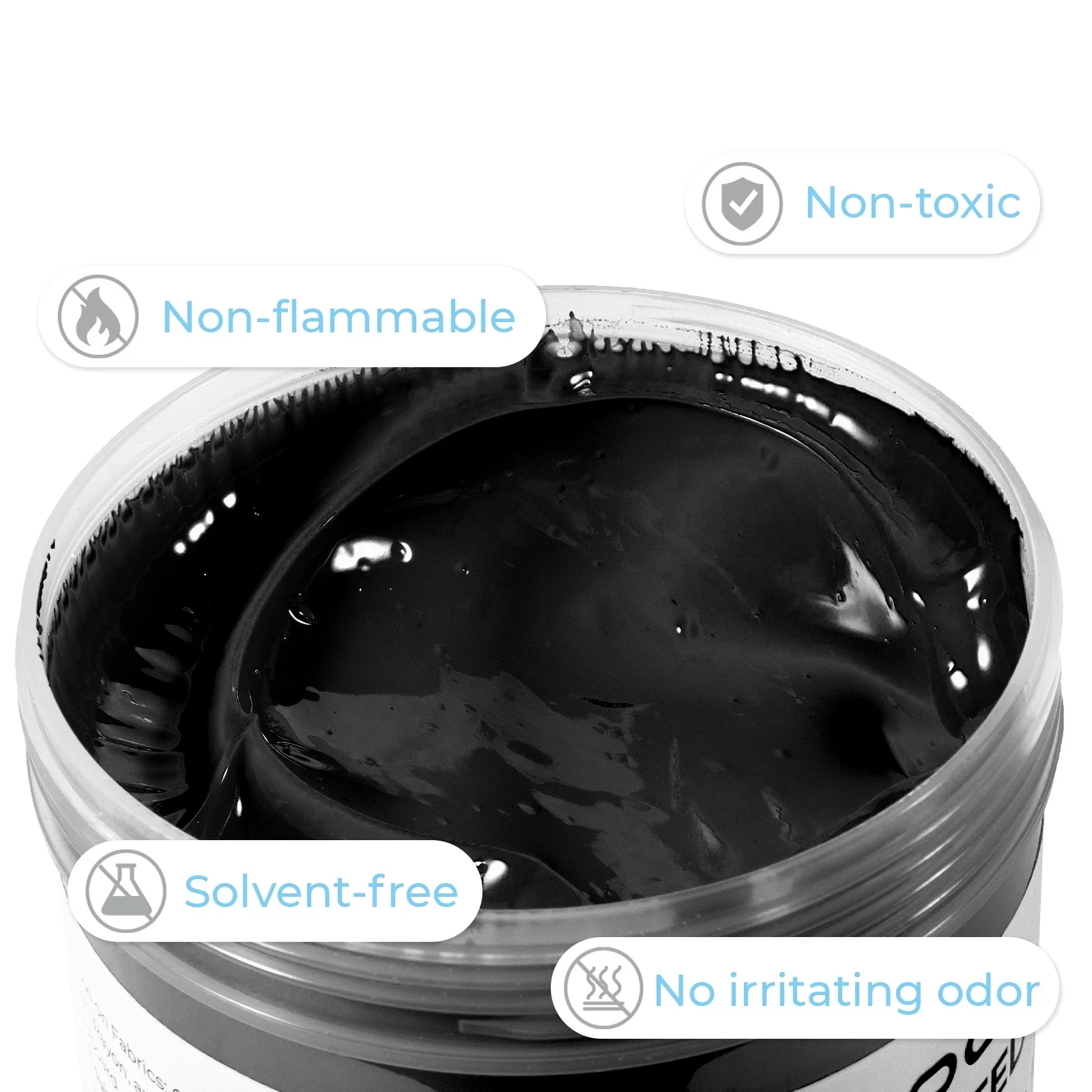 Encre Plastisol Noire pour Impression sur Tissu (473 ml) - Image 3