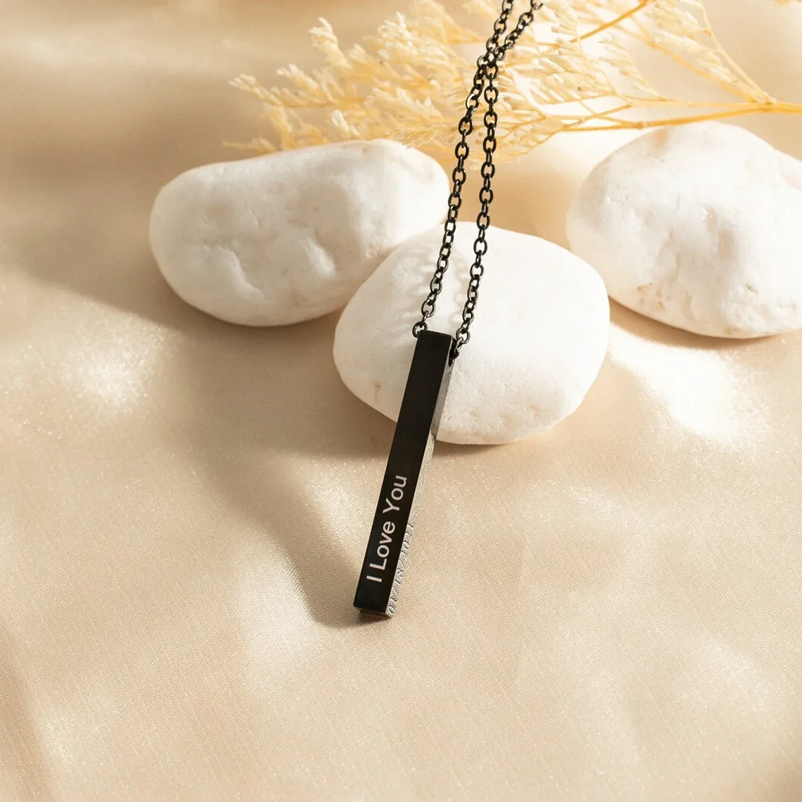 Collier barre verticale en acier inoxydable noir (6 pièces) - Image 2