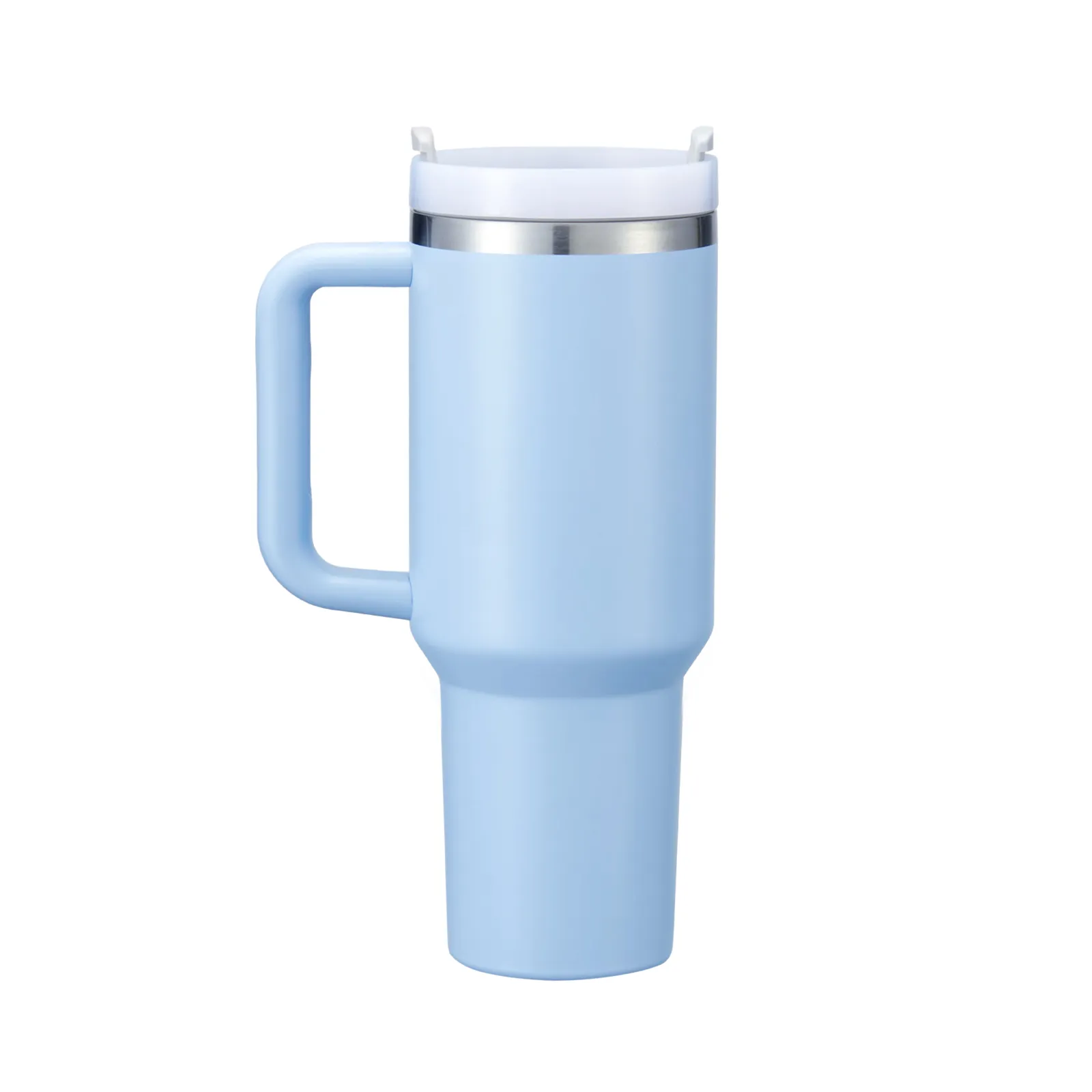 Gobelet en acier inoxydable bleu pastel à argent phosphorescent avec poignée amovible (1,18 L) - Image 3