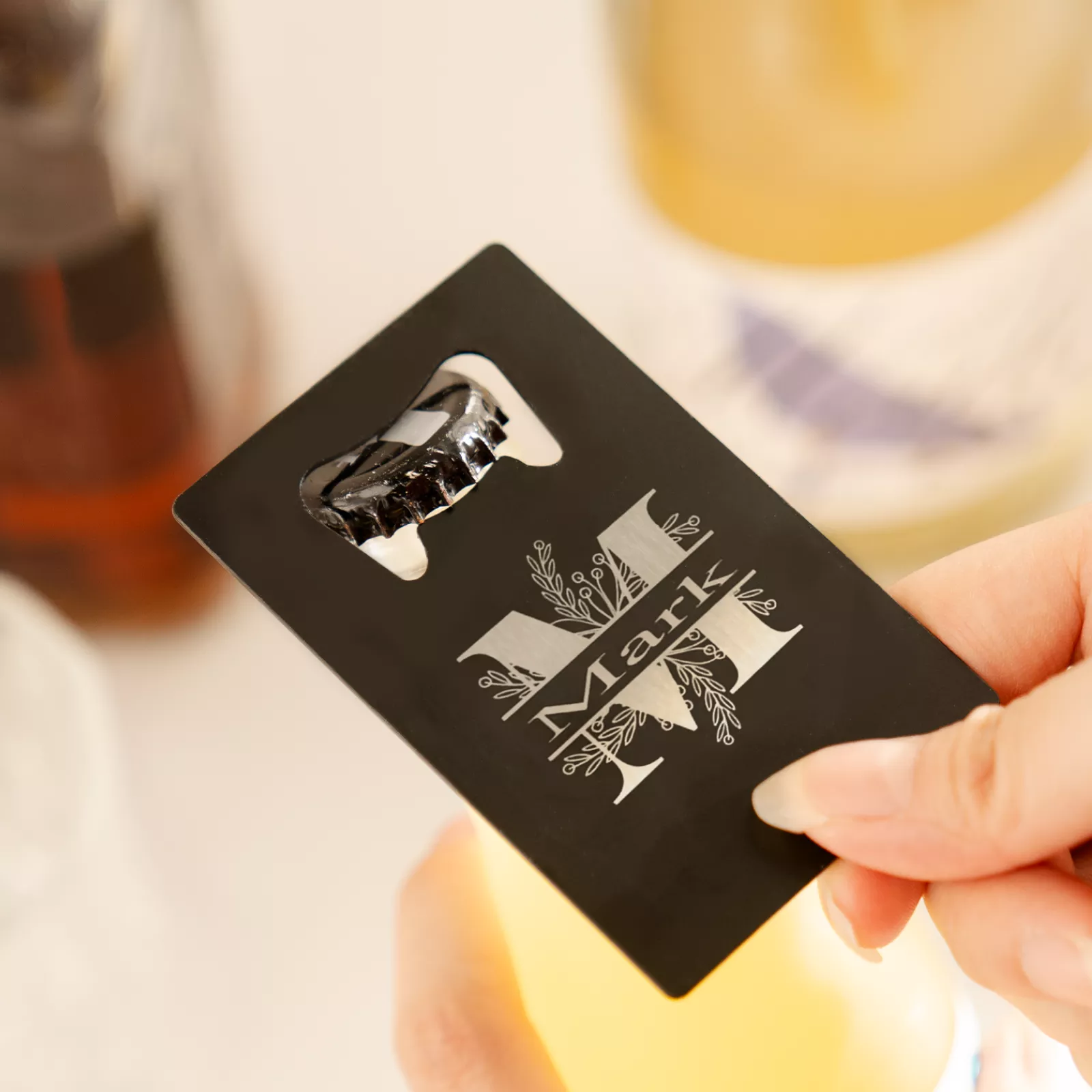 Ouvre-bouteille carte de crédit noire (10 pièces) - Image 2