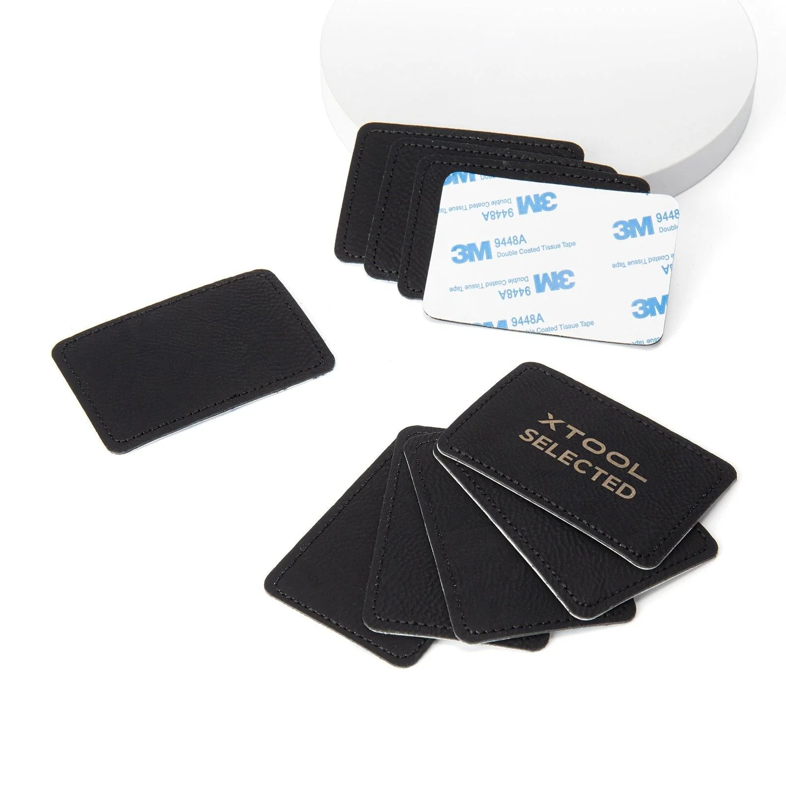 Écusson rectangulaire en simili cuir gravable au laser (10 pièces) - Image 10
