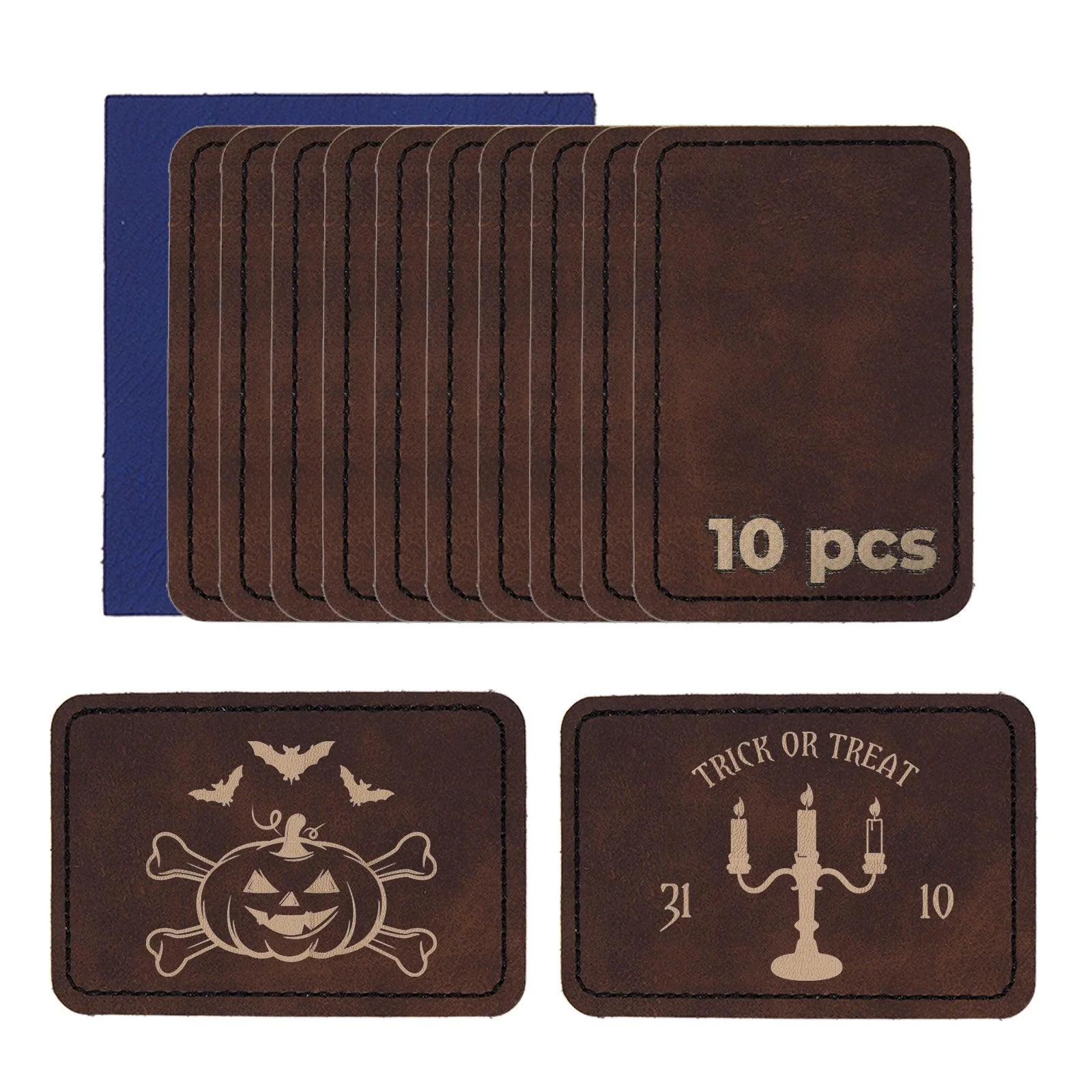 Écusson rectangulaire en simili cuir gravable au laser (10 pièces) - Image 13