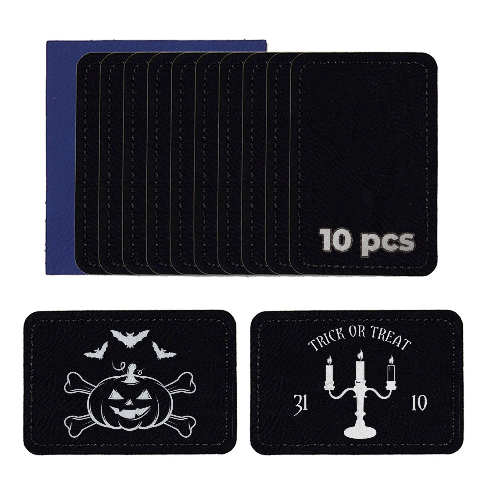 Écusson rectangulaire en simili cuir gravable au laser (10 pièces) - Image 7