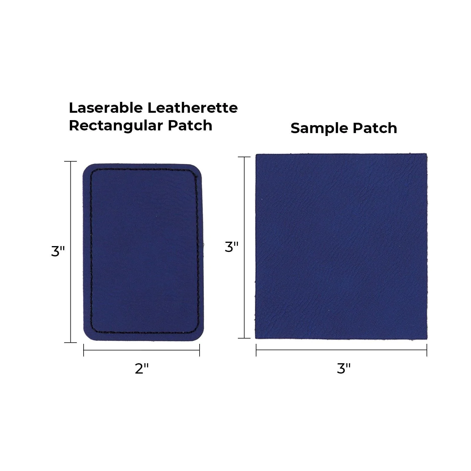 Écusson rectangulaire en simili cuir gravable au laser (10 pièces) - Image 5