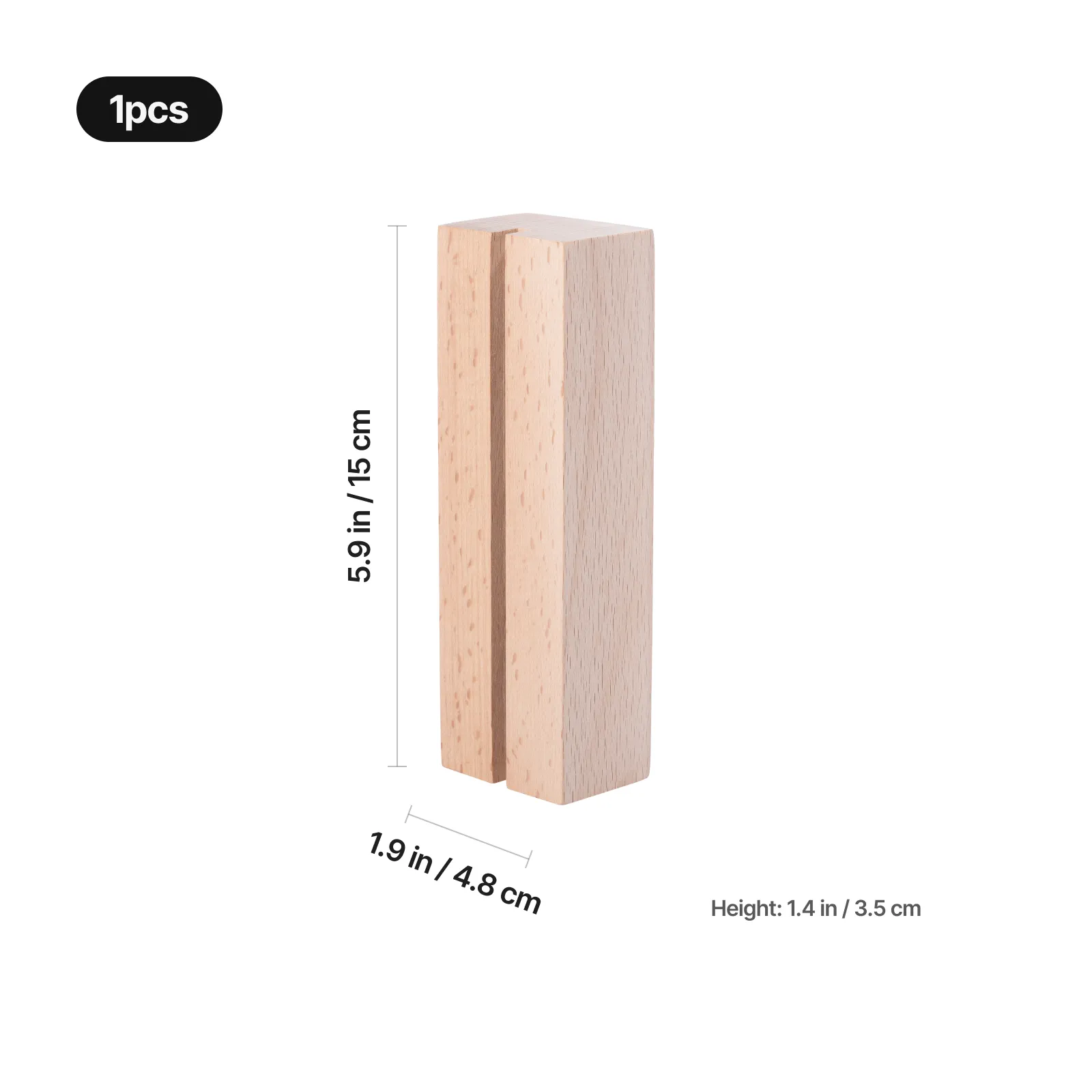 Embase Lumineuse LED Rectangulaire en Bois d'Hévéa avec Fente - Image 10