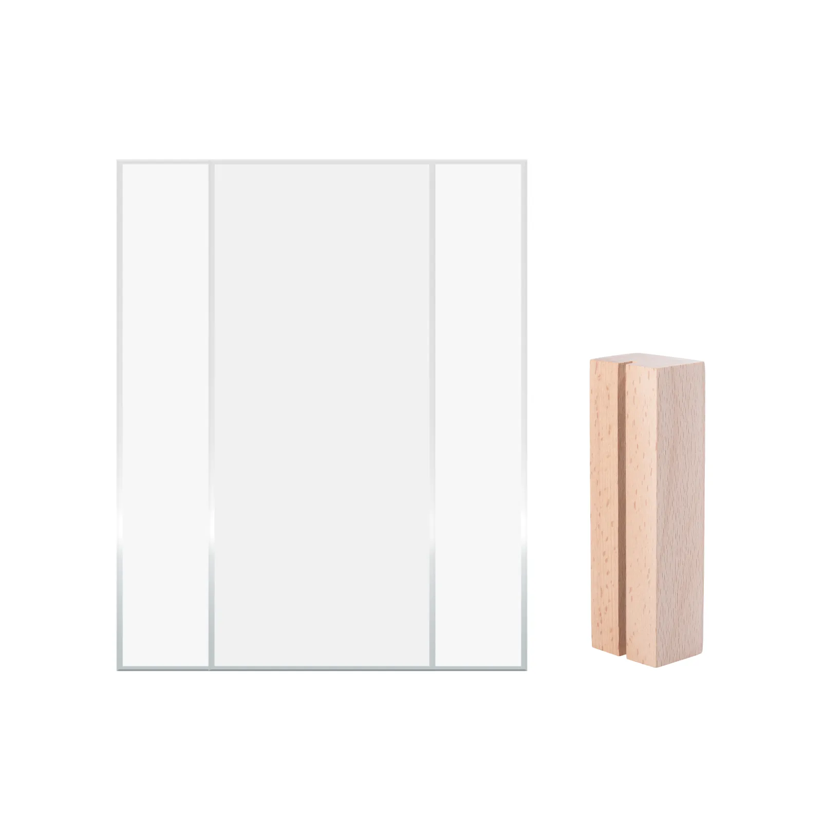 Embase Lumineuse LED Rectangulaire en Bois d'Hévéa avec Fente - Image 11