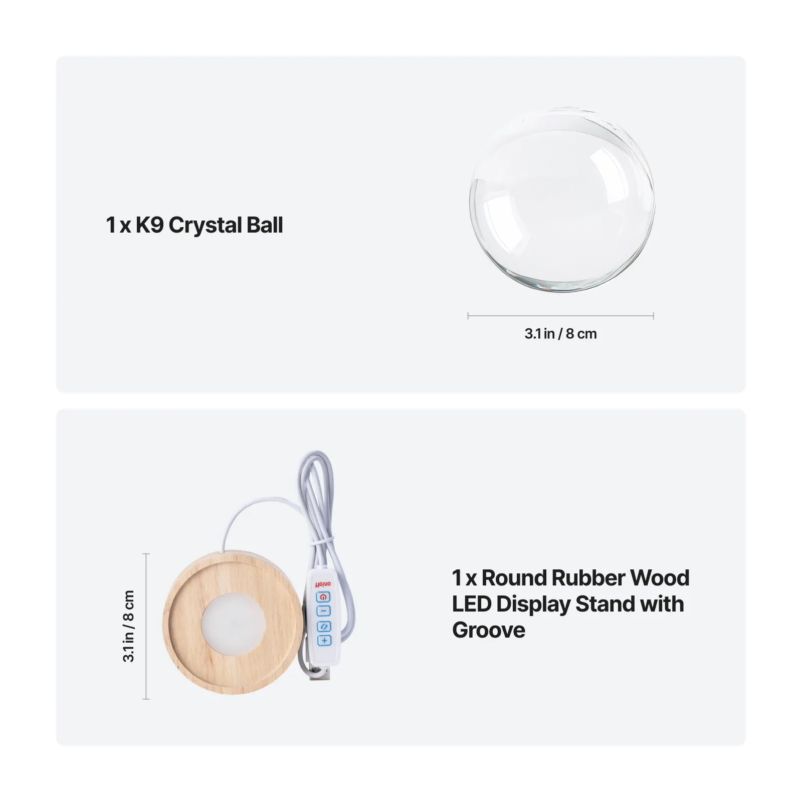 Embase Lumineuse LED Ronde en Bois d'Hévéa avec Rainure - Image 15