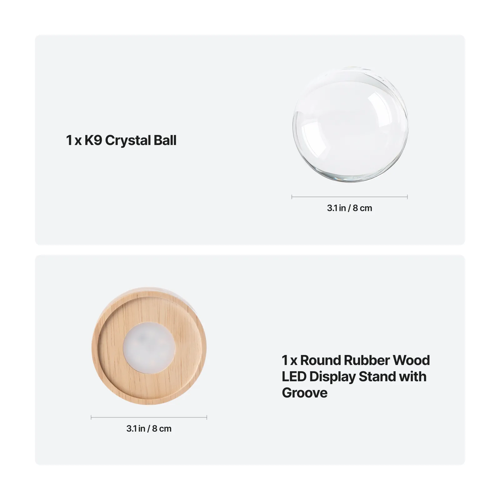 Embase Lumineuse LED Ronde en Bois d'Hévéa avec Rainure - Image 8