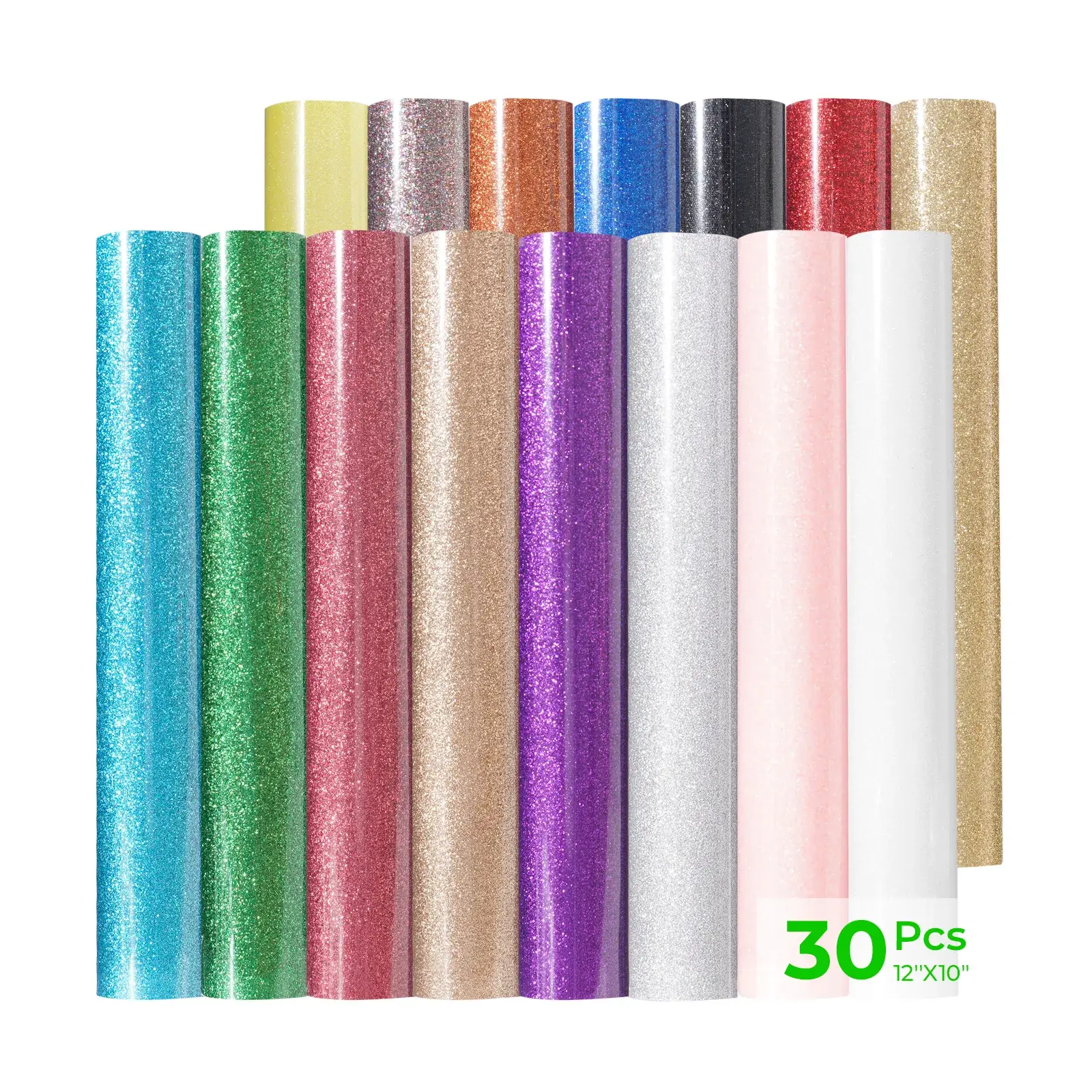 Vinyle Thermocollant à Paillettes PET (30 pcs) – compatible avec les lasers
