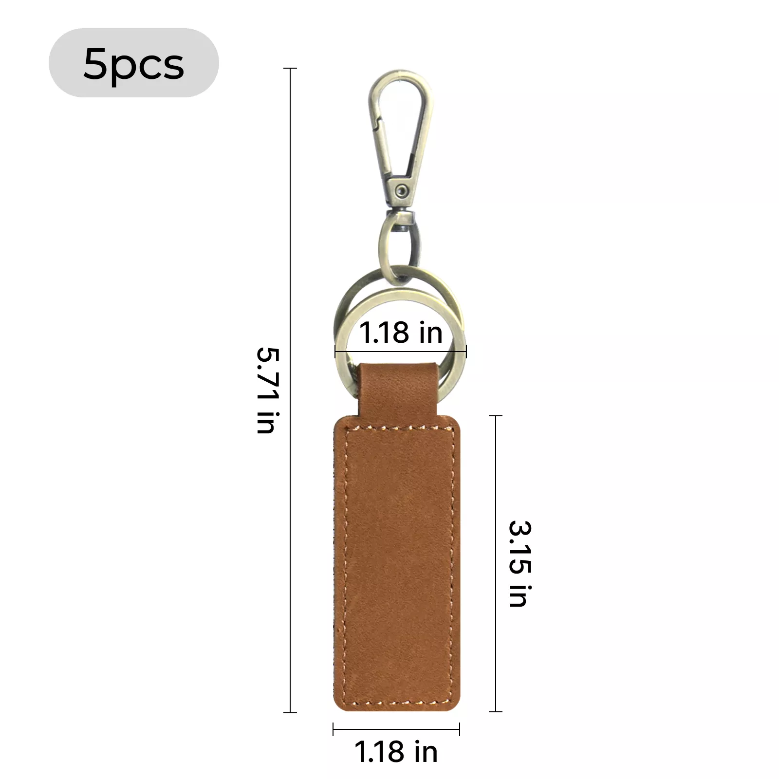 Porte-clés en cuir (5 pcs) - Image 4