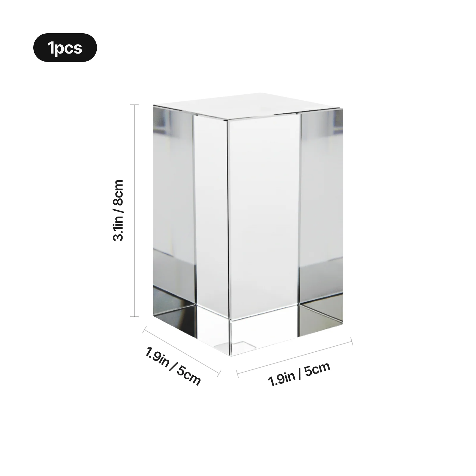 Lot de blocs rectangulaires en cristal K9 - Image 4