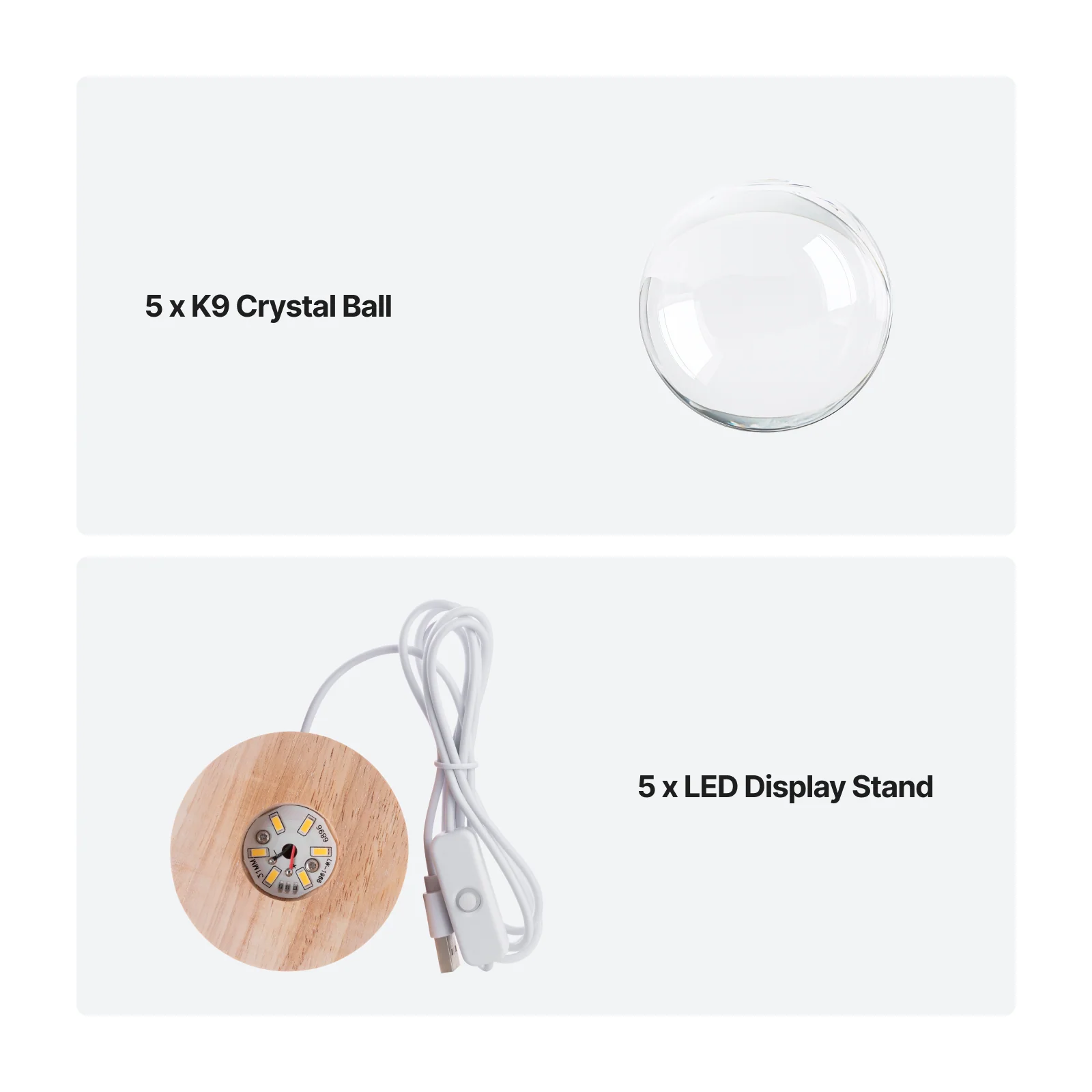 Lot de boules en cristal K9 - Image 3