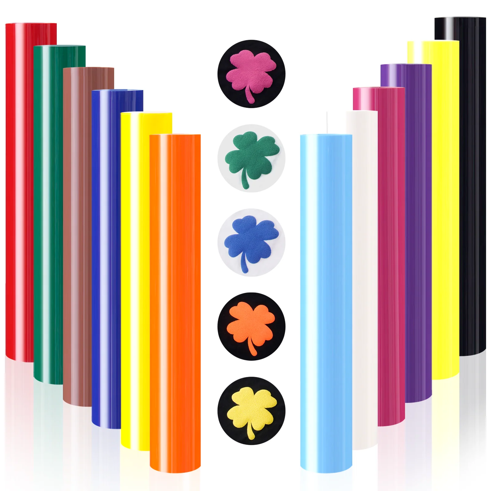 Vinyle Thermocollant 3D Effet Gonflant en Couleurs Assorties (14 pcs) – compatible avec les lasers - Image 6