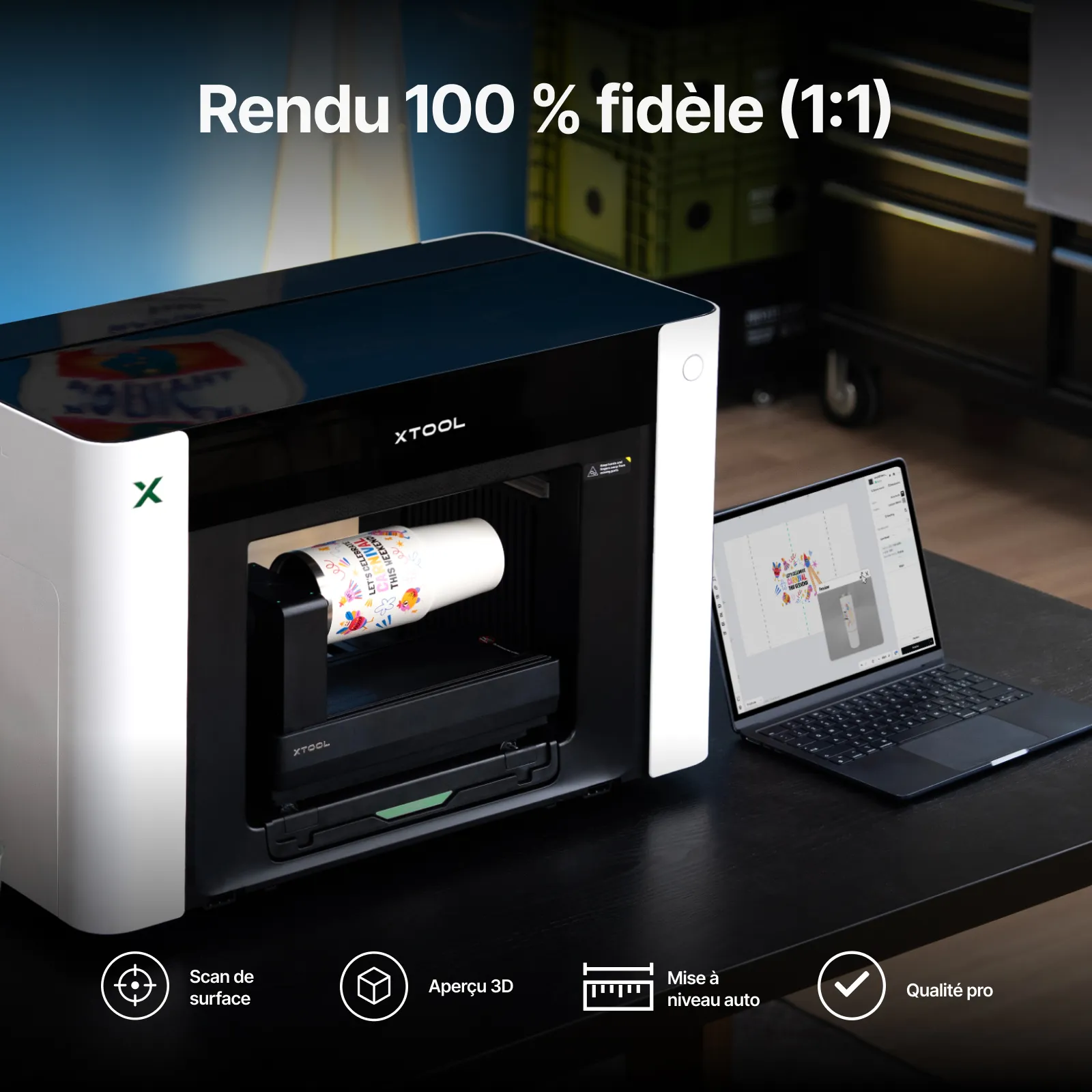 Module rotatif OR1 pour  xTool O1 Omni Printer - Image 5