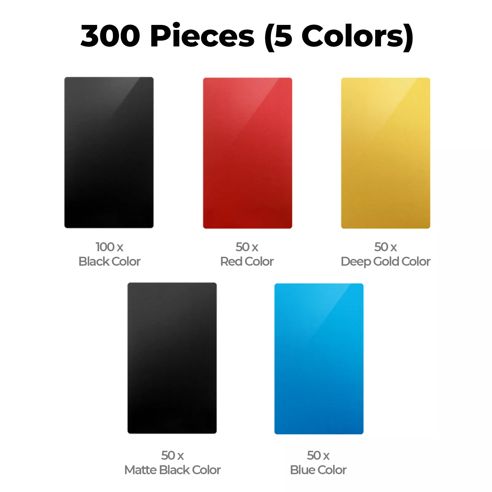 Cartes de visite en aluminium multicolores (300 pièces) - Image 3