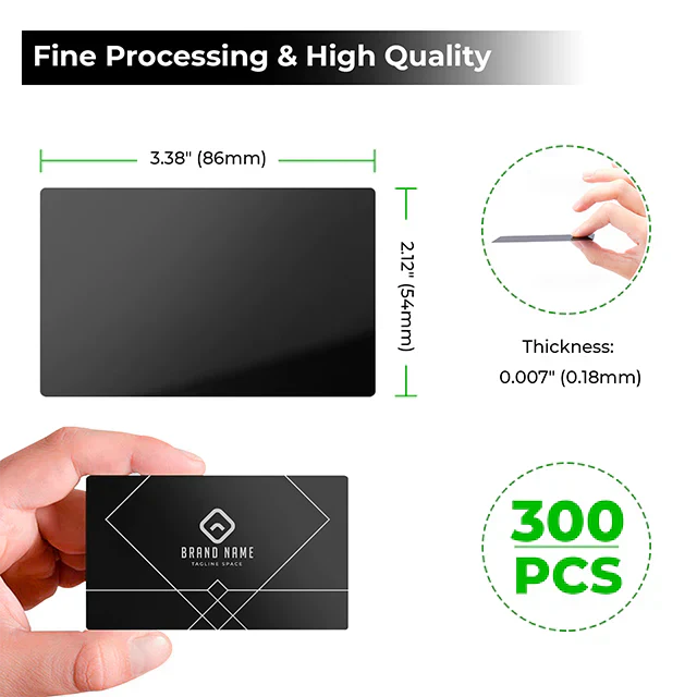 Cartes de visite en aluminium multicolores (300 pièces) - Image 4