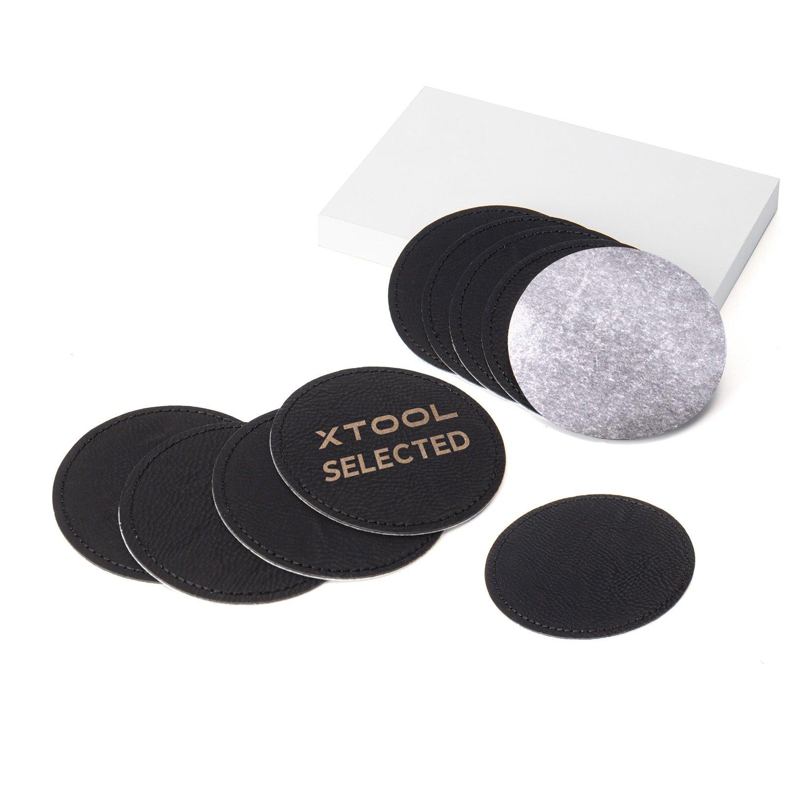 Patch rond en PU gravable au laser à thermocoller (lot de 10) - Image 6