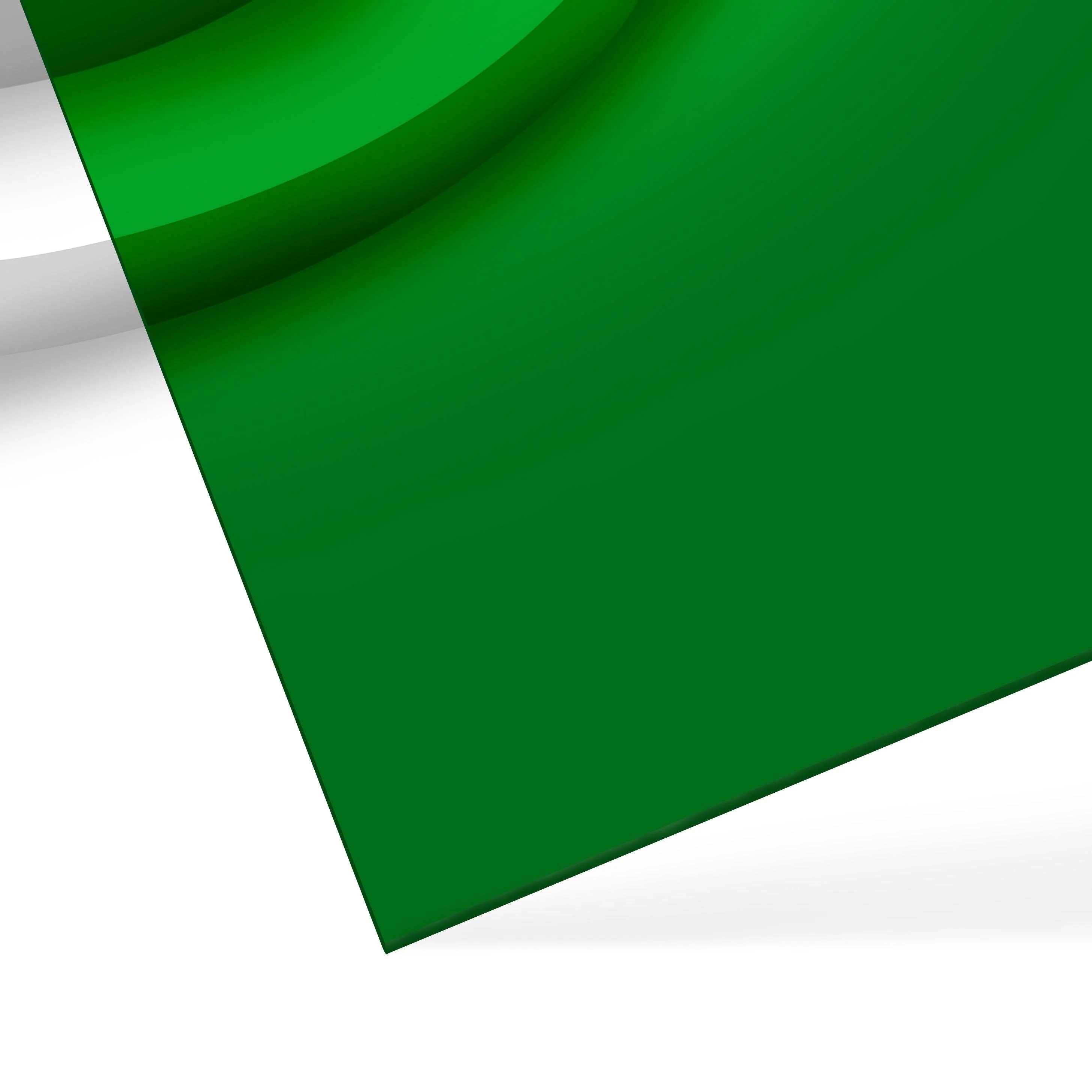 Plaque acrylique translucide brillante verte de  3 mm (lot de 3)