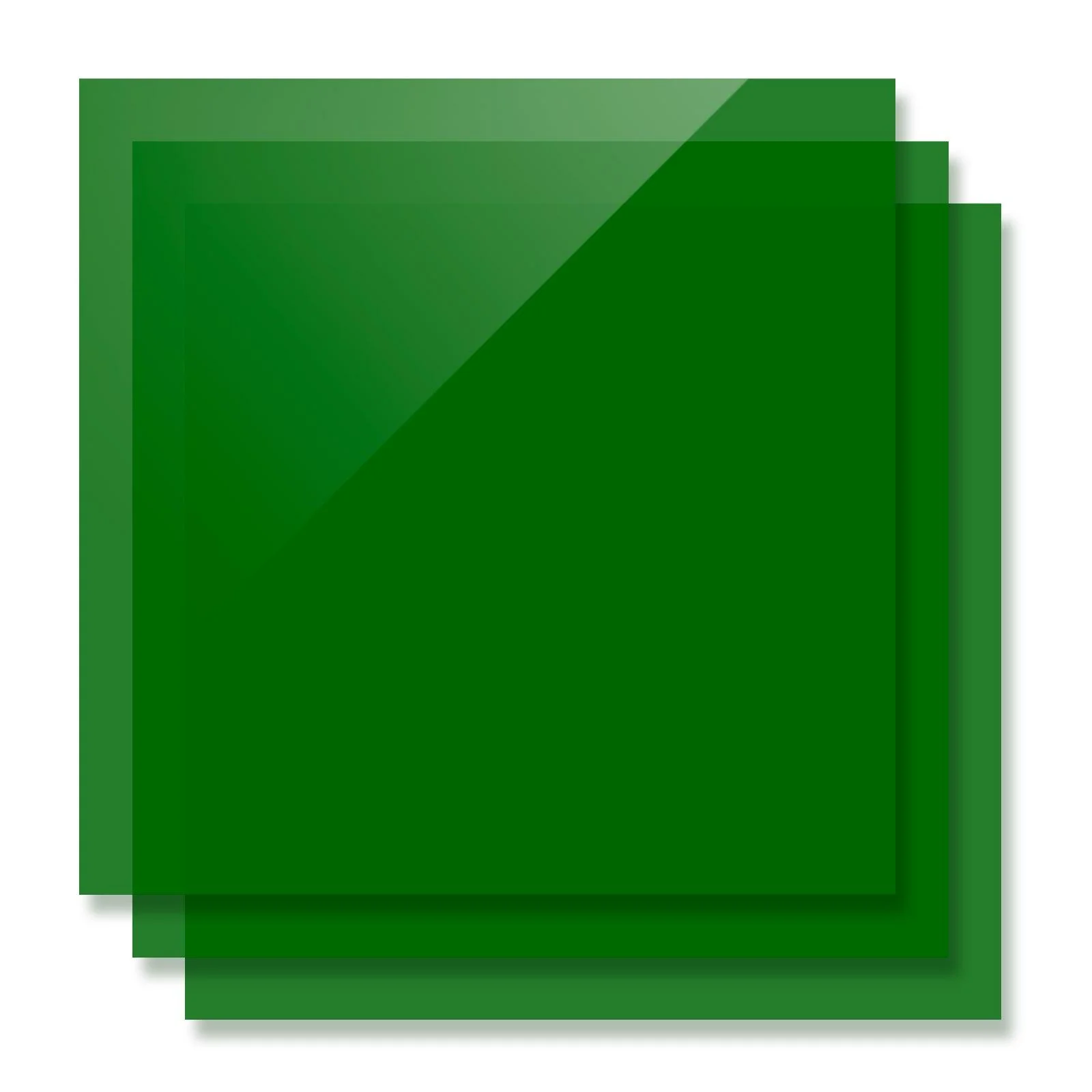Plaque acrylique translucide brillante verte de  3 mm (lot de 3) - Image 5