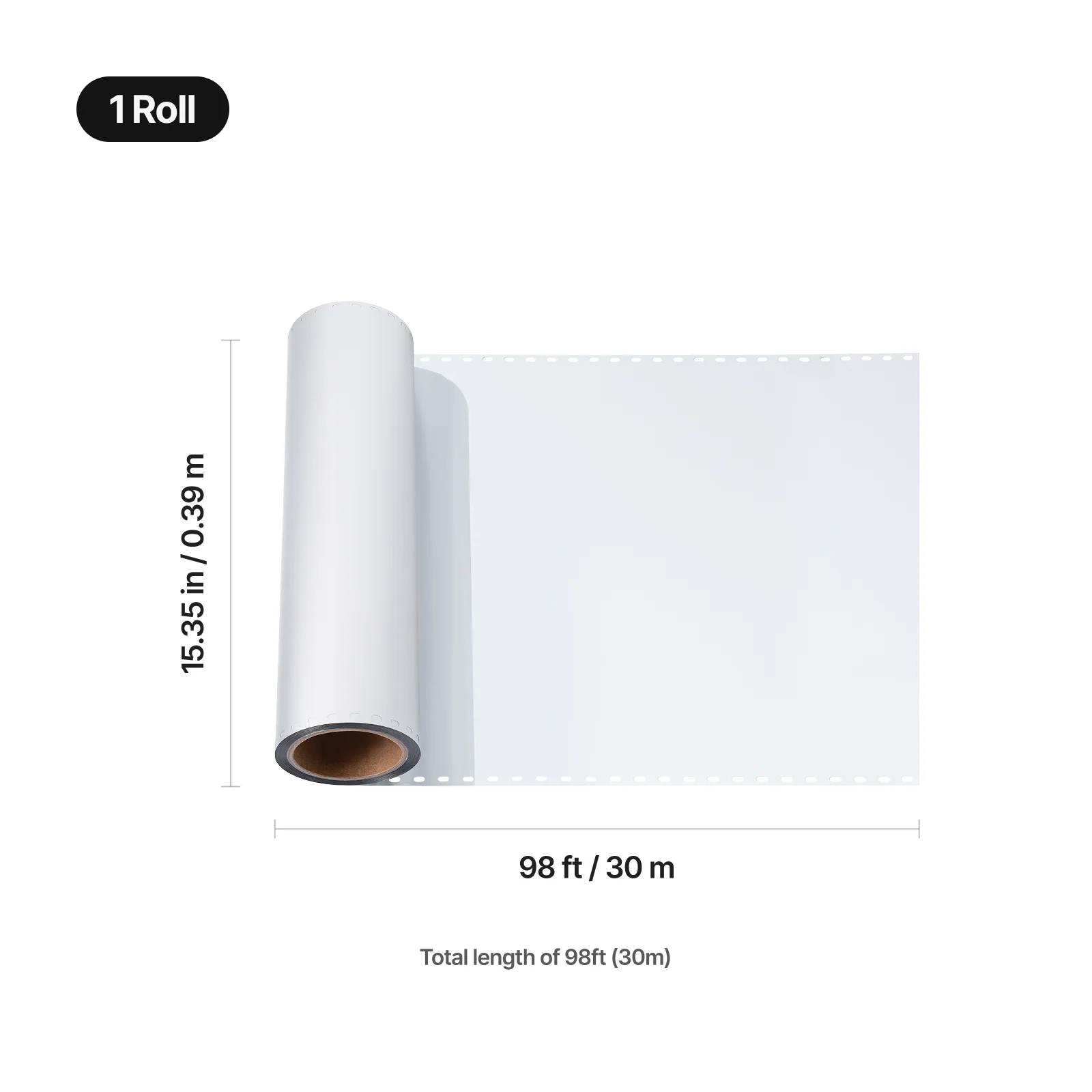 Rouleau de film argenté pour imprimante textile (30 m) - Image 3