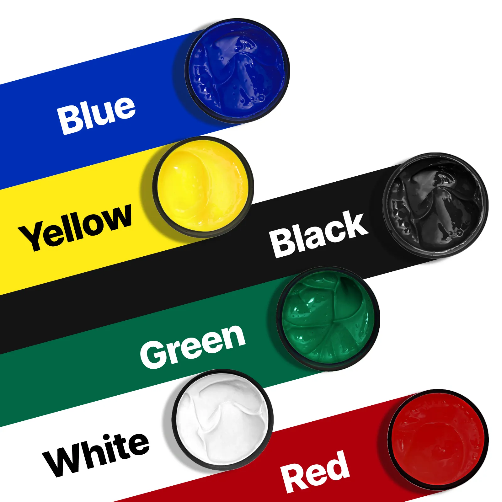 Set d'encres de sérigraphie UV couleurs de base (6 couleurs) - Image 3