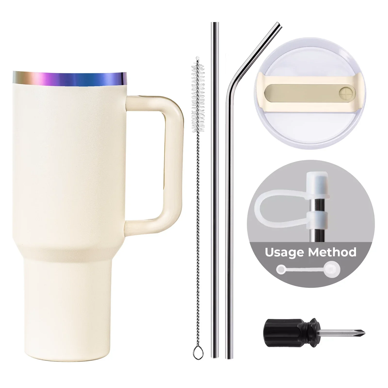 Gobelet en acier inoxydable de 40oz avec poignée amovible - Image 20