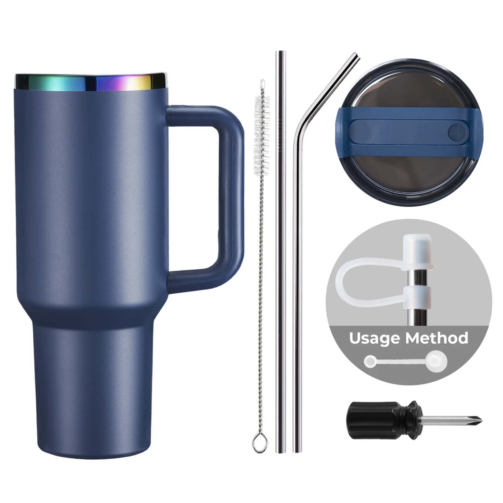 Gobelet en acier inoxydable de 40oz avec poignée amovible - Image 38