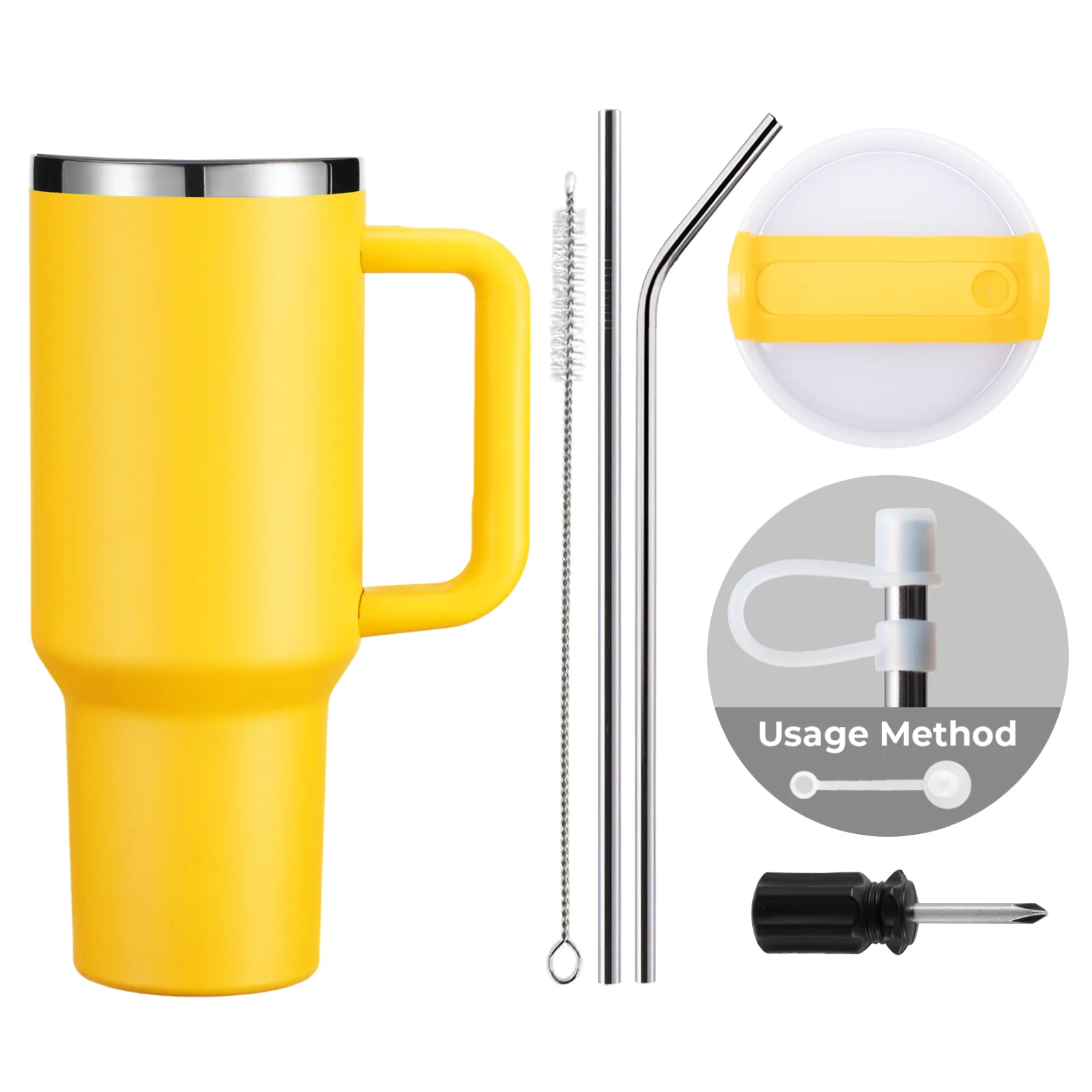 Gobelet en acier inoxydable de 40oz avec poignée amovible - Image 52