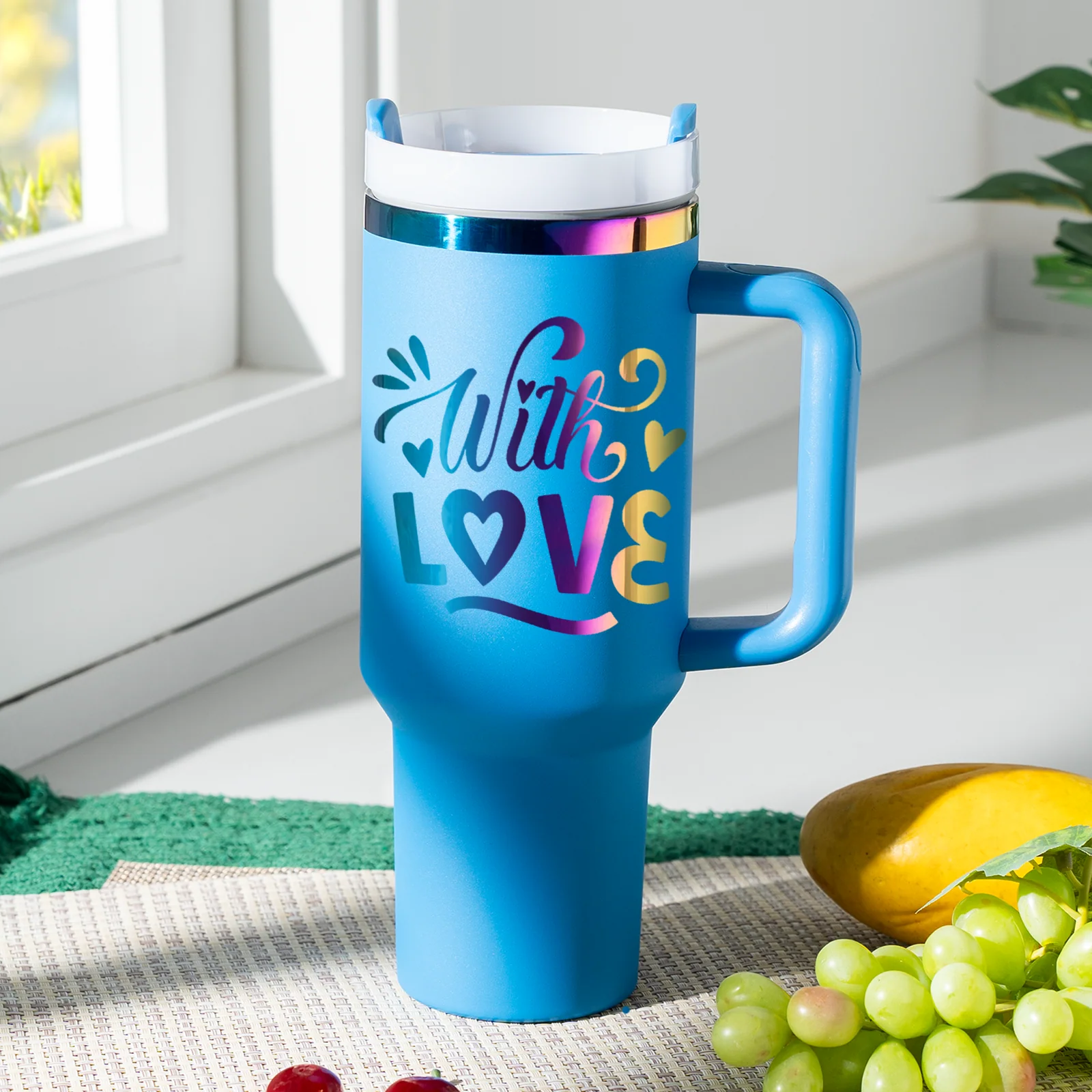 Gobelet en acier inoxydable de 40oz avec poignée amovible - Image 91