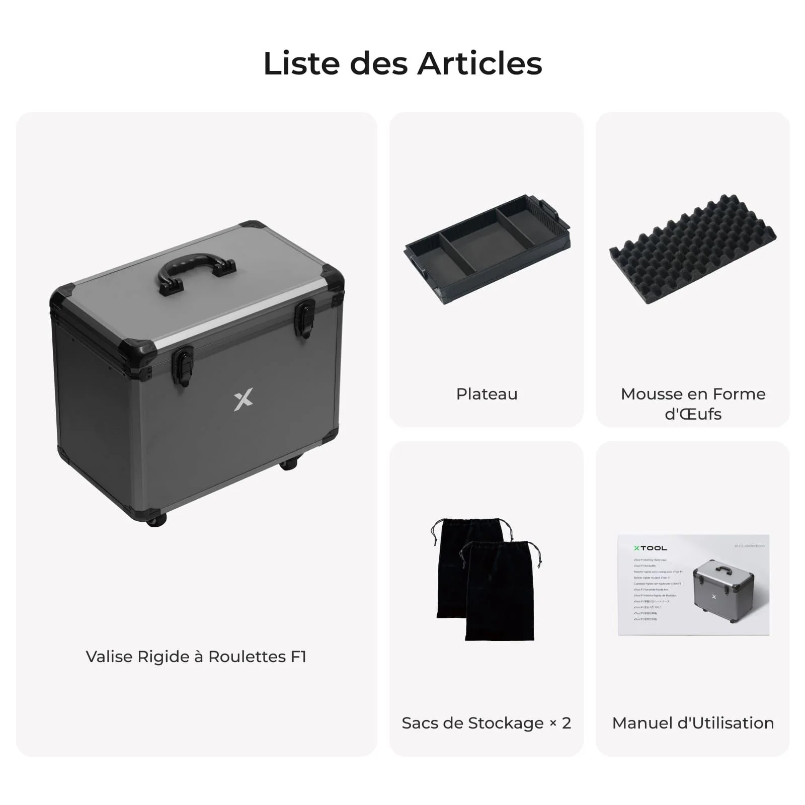 xTool F1 /F1 Lite Valise Rigide à Roulettes - Image 8