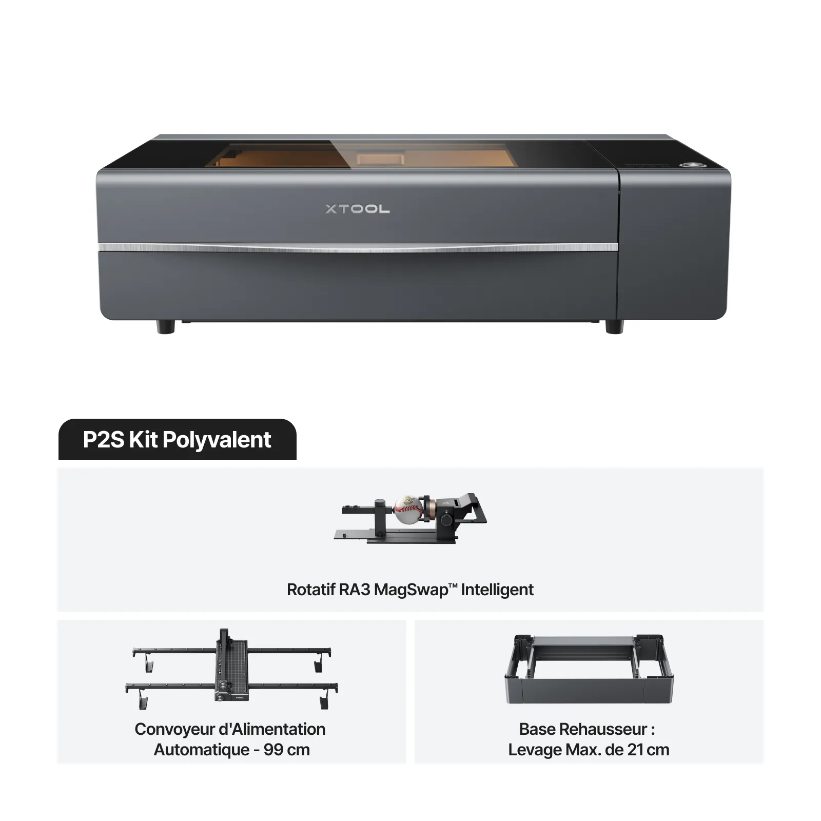 xTool P2S - Découpeur Laser CO2 de Bureau Polyvalent et Intelligent de 55W - Image 16