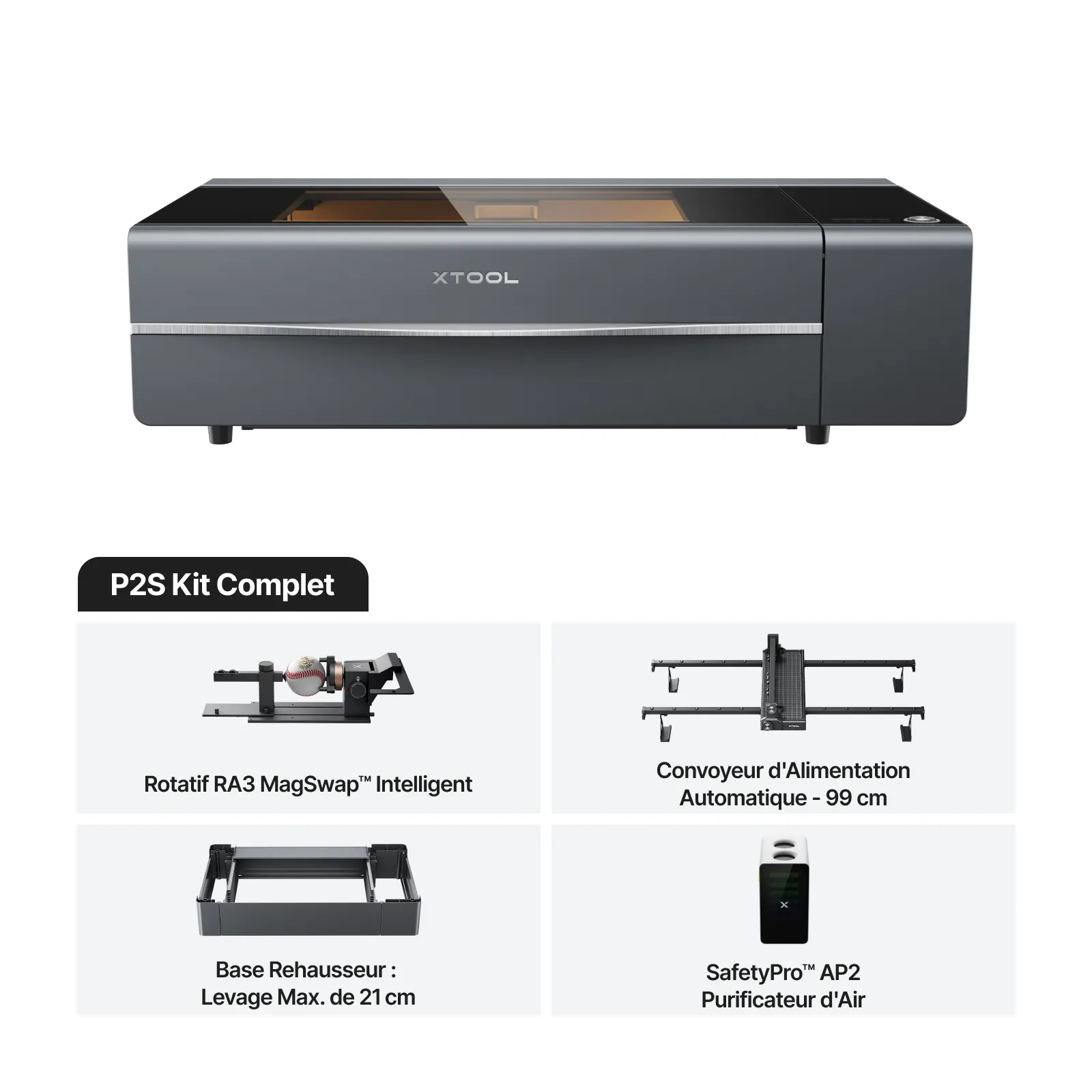 xTool P2S - Découpeur Laser CO2 de Bureau Polyvalent et Intelligent de 55W - Image 17