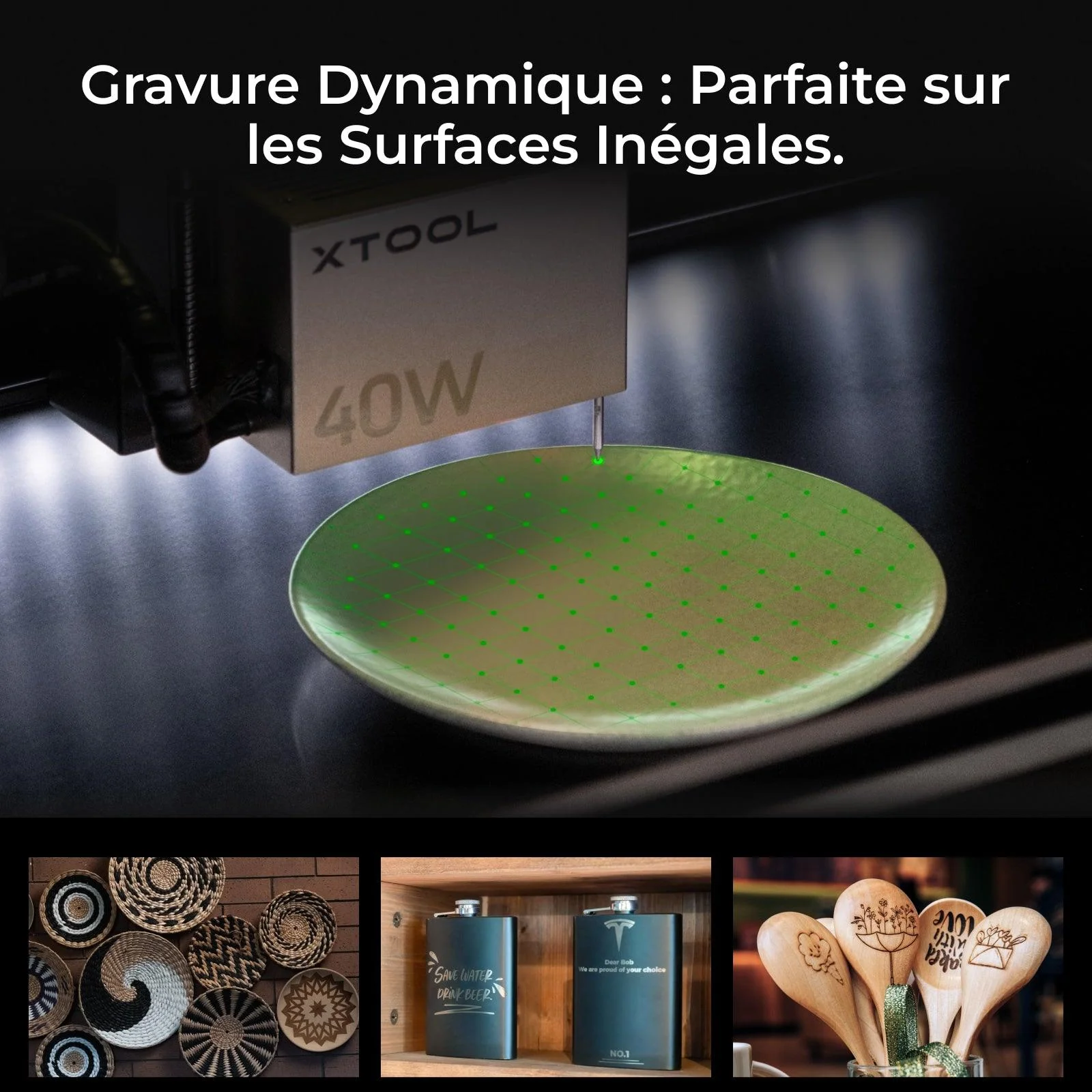 xTool S1 40W Kit Laser + IR 1064 nm: Graveur et découpeur laser à diode fermé - Image 12